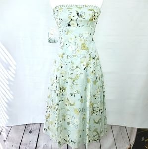 New Express Strapless Flora Dress